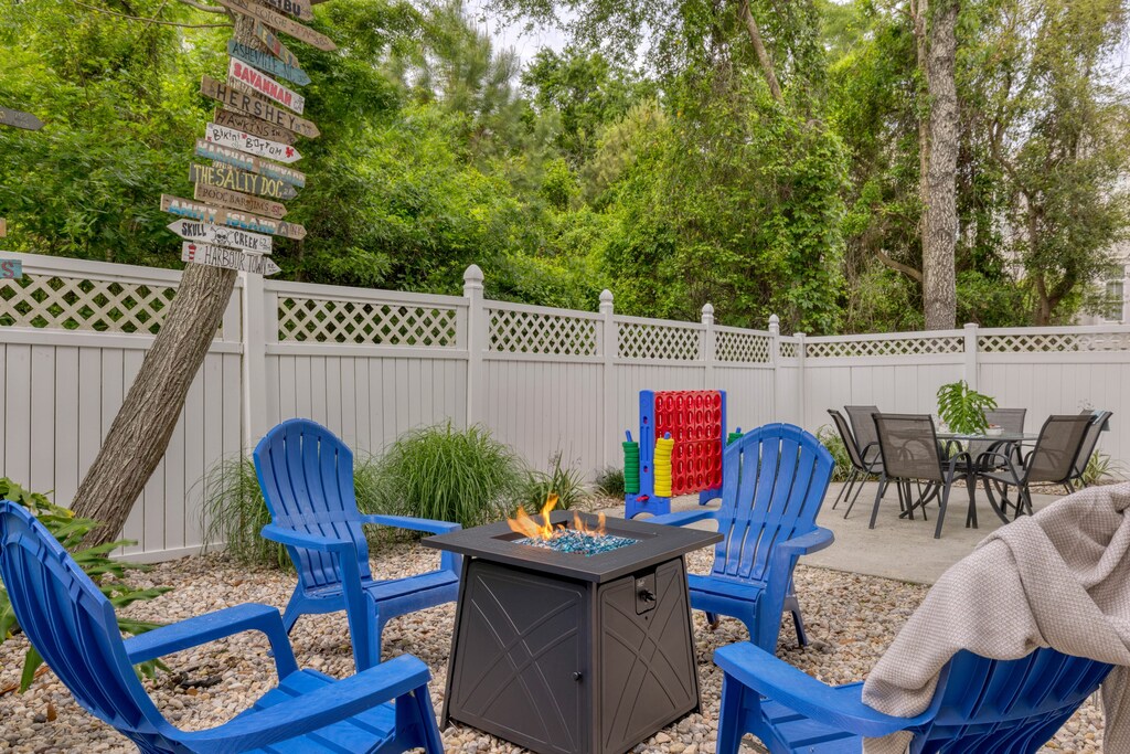 Gather round the firepit.