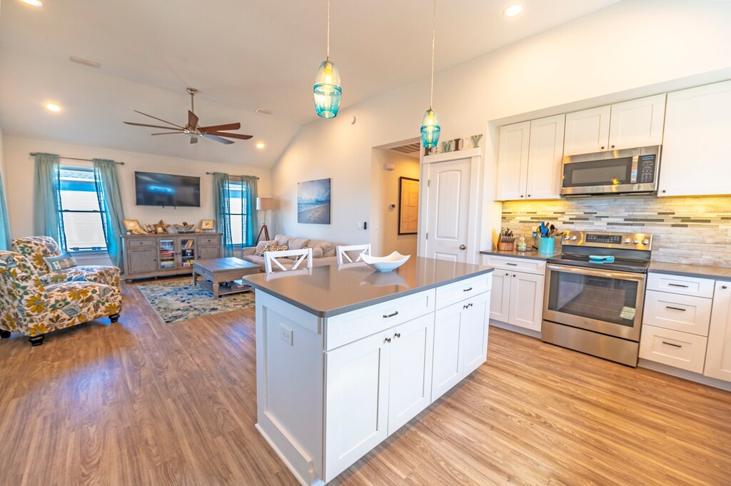 The open-concept Floor Plan keeps everyone comfortable while together.