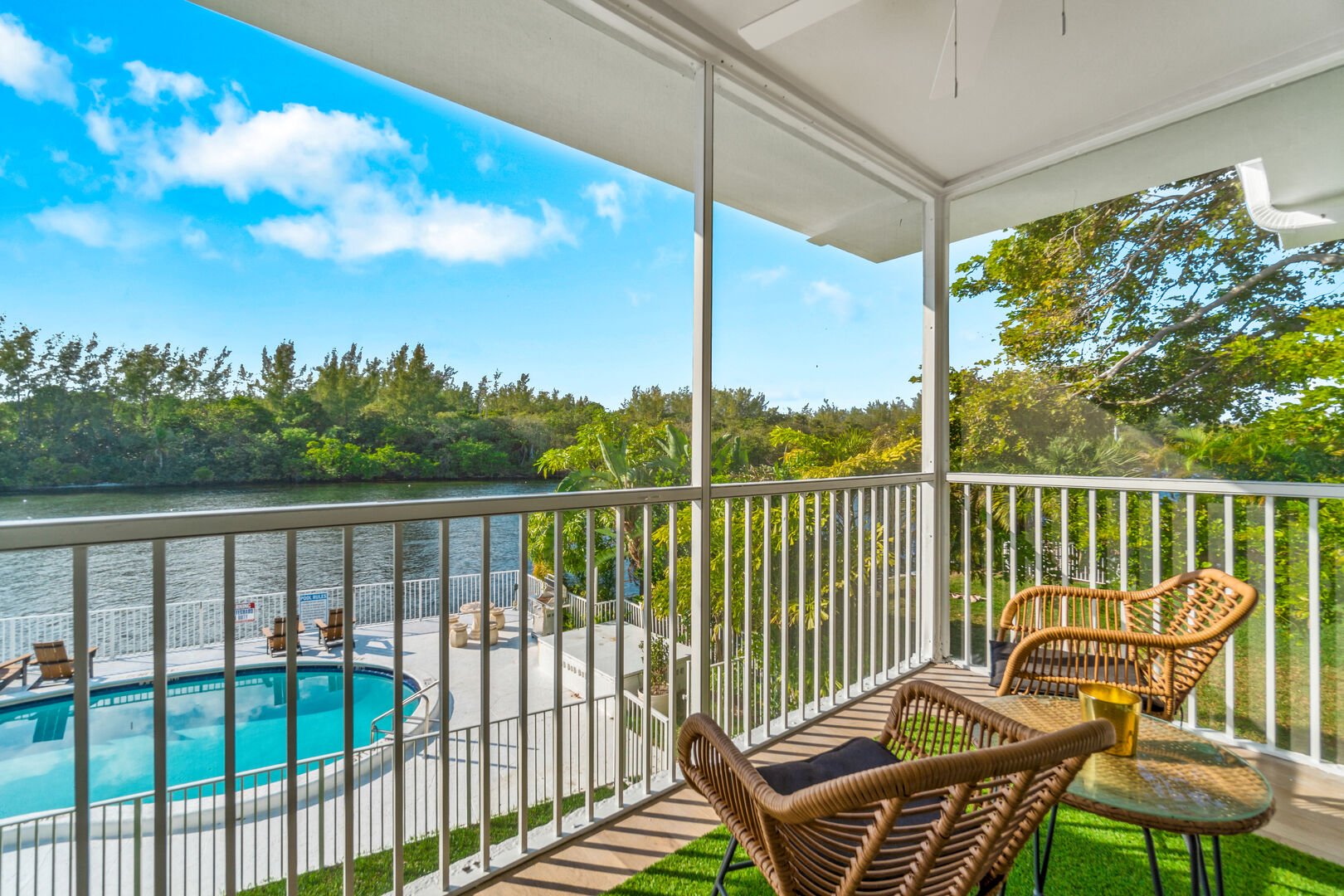 2nd floor unit with sunset views from the deck and living area