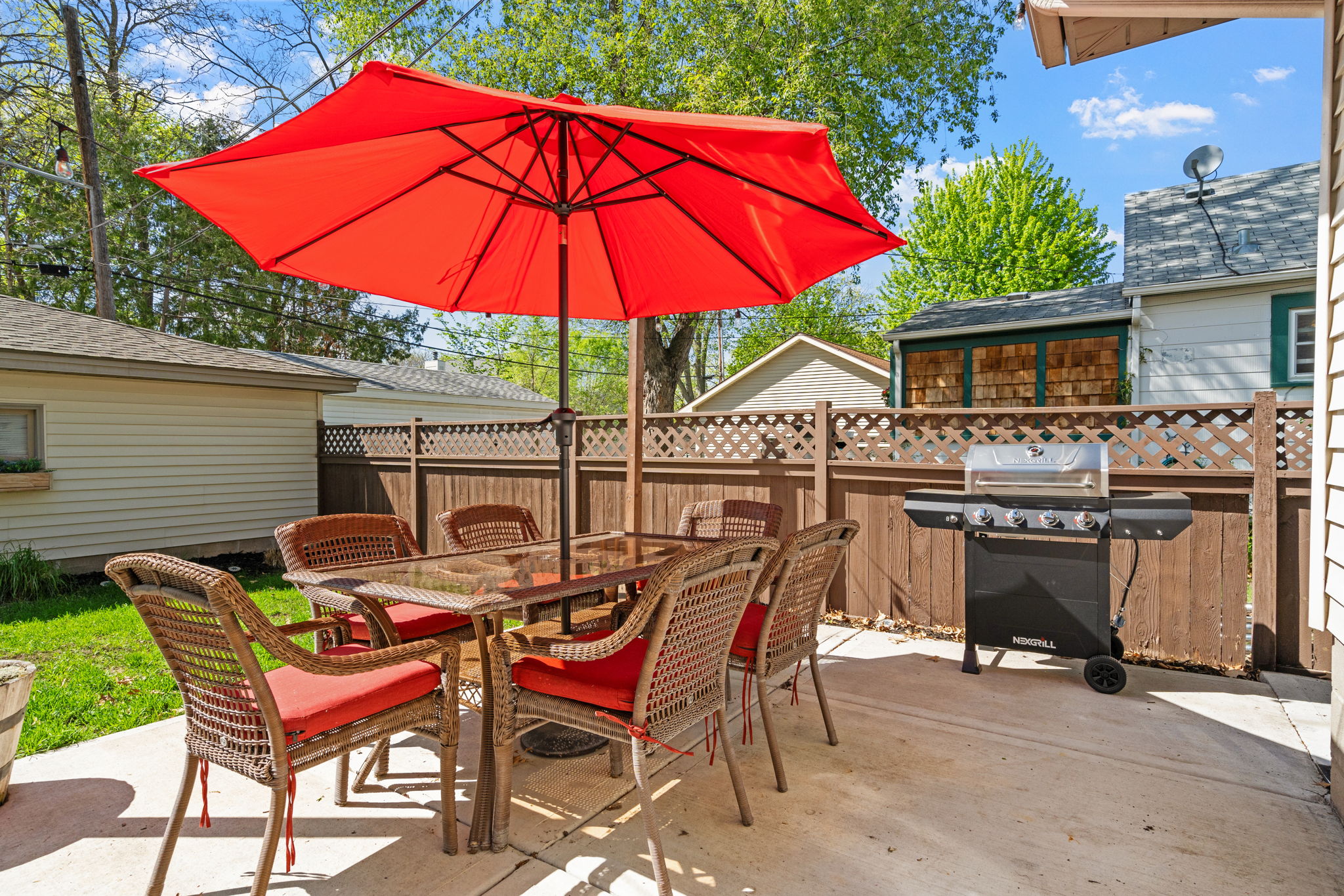 Dine alfresco on the patio