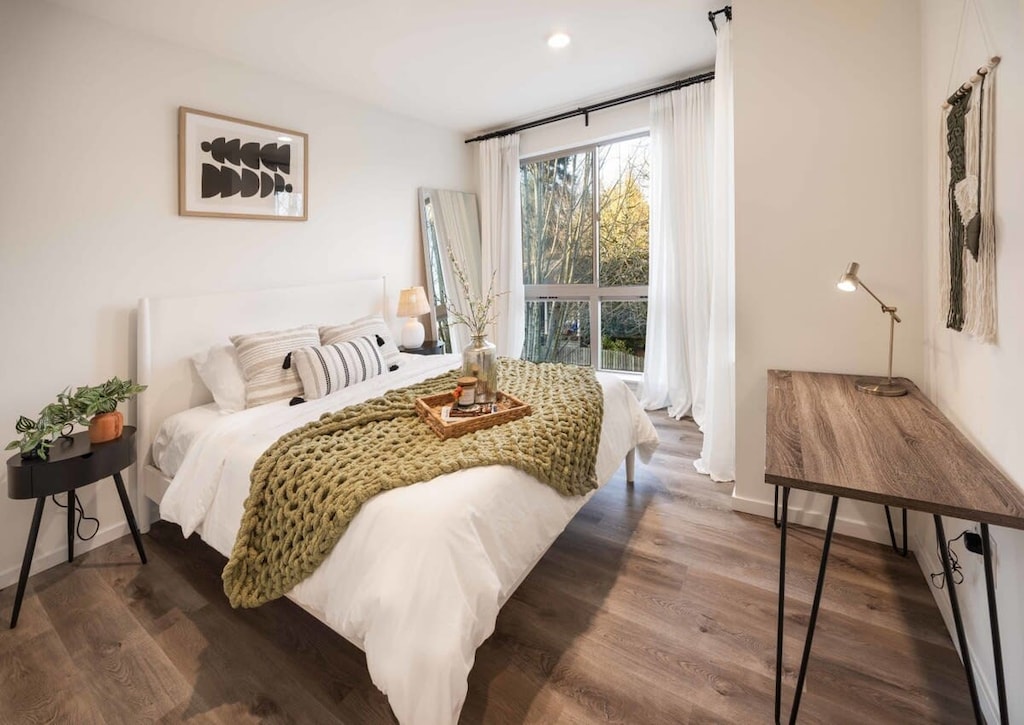 Our master bedroom with bright light