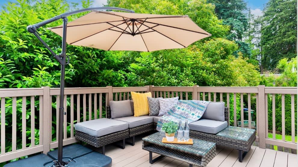 You could enjoy big patio deck in our backyard.