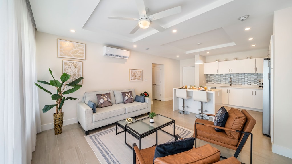 Showcasing a modern aesthetic with chic decor