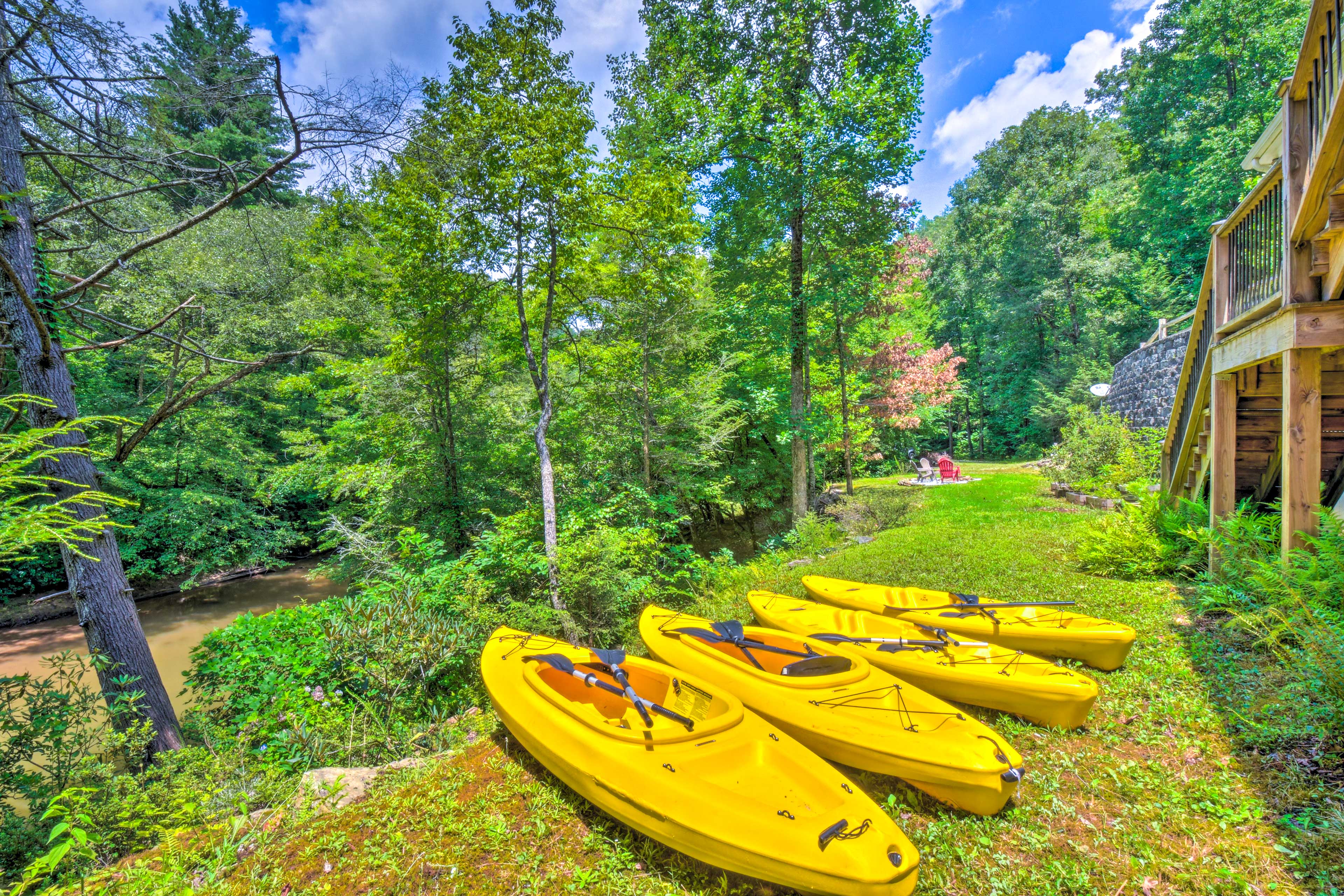 Property Image 2 - Cozy Riverside Dahlonega Home w/ Kayaks + Fire Pit