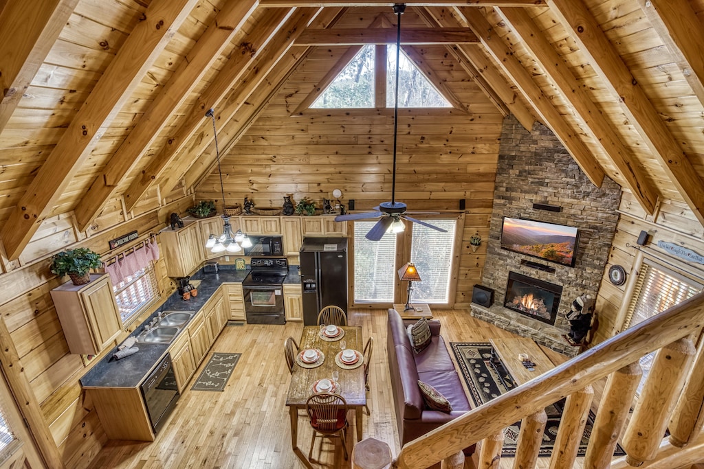 Coming down from the loft 