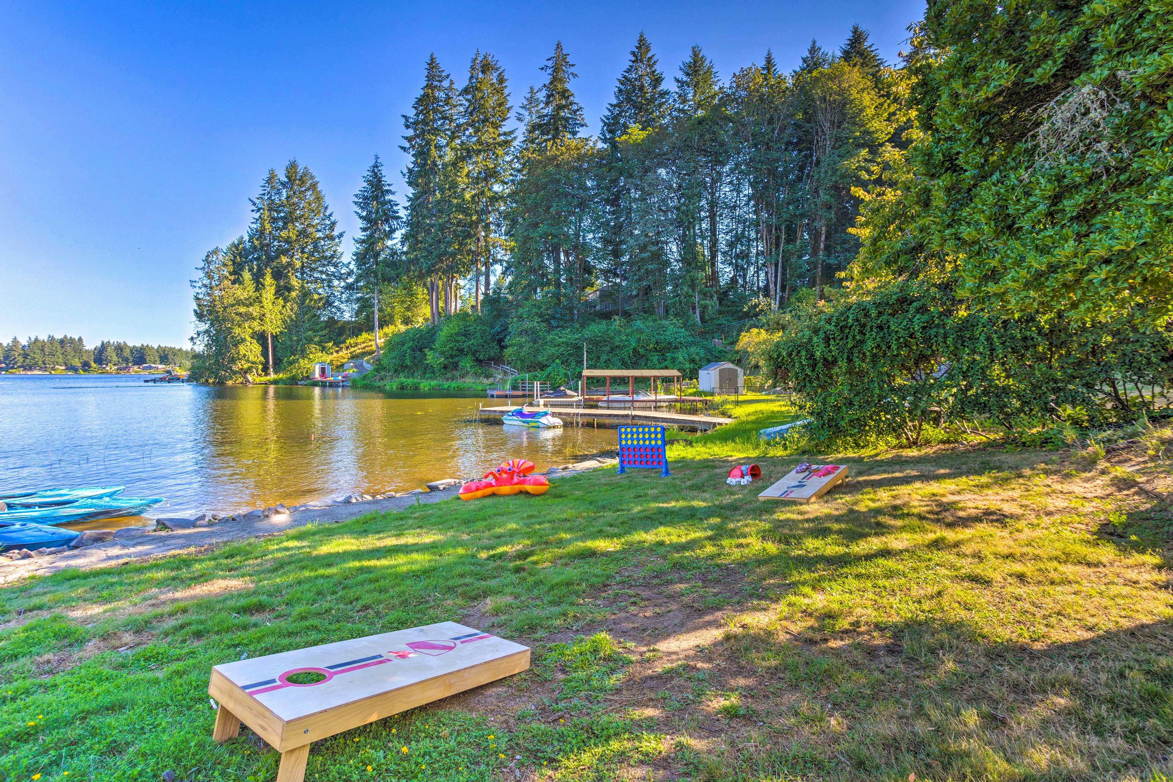 Property Image 2 - Lakeside Lacey Gem w/ Fire Pit + Private Dock