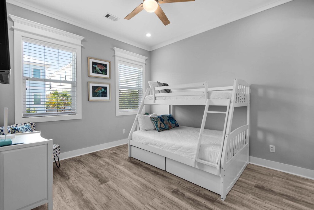 Second floor twin over full bunk room