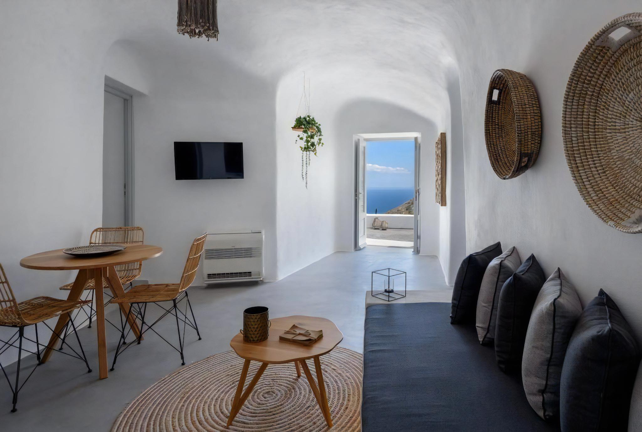 Exquisite Santorini Villa | Villa Pius | 2 Bedrooms | Children Older than 12Y are Allowed | Breathtaking  Sea Views | Outdoor Dining Area | Furnished.