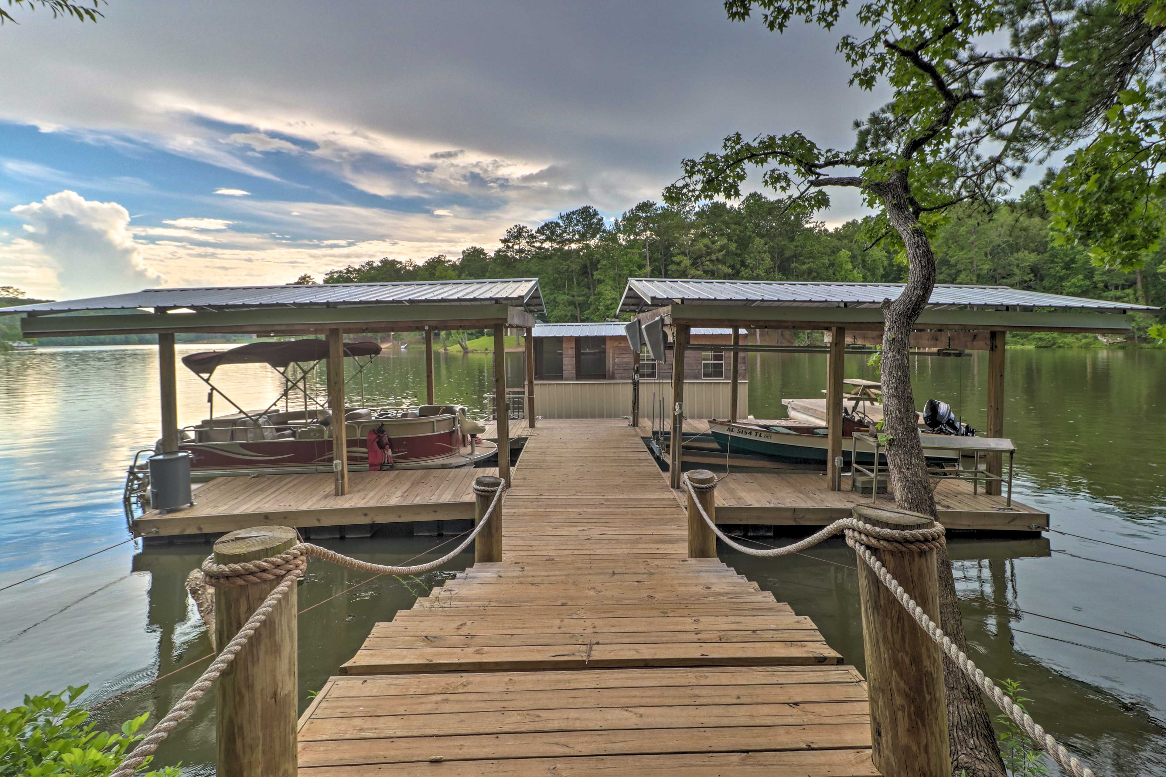 Property Image 1 - Rustic-Chic Riverfront Home w/ Dock, Deck & Canoes