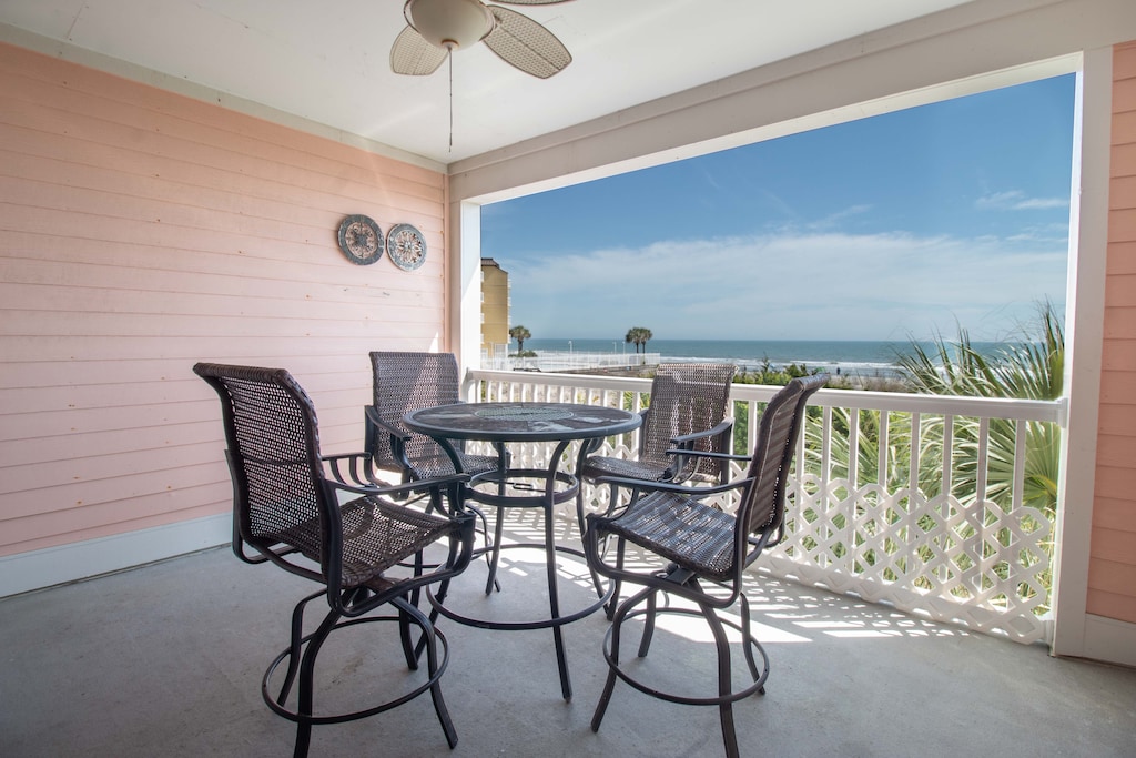 Enjoy morning coffee on your private balcony with stunning ocean views and coastal breezes.