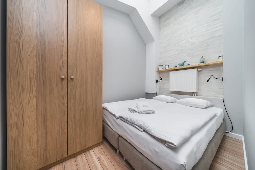 Cozy bedroom in the apartment. 