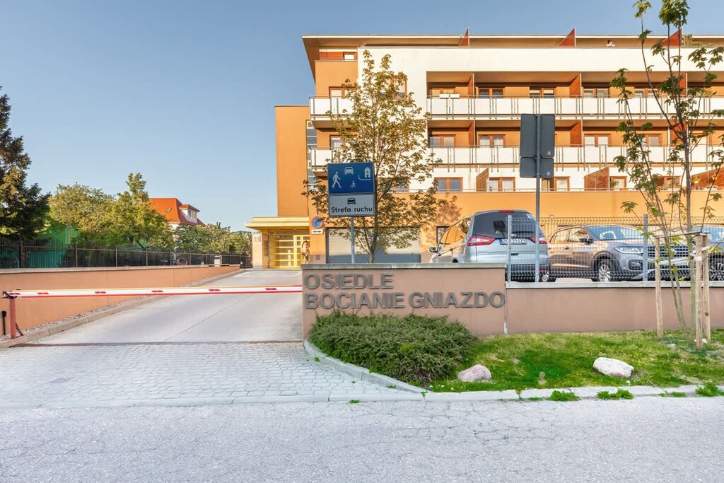 The building's surroundings. 