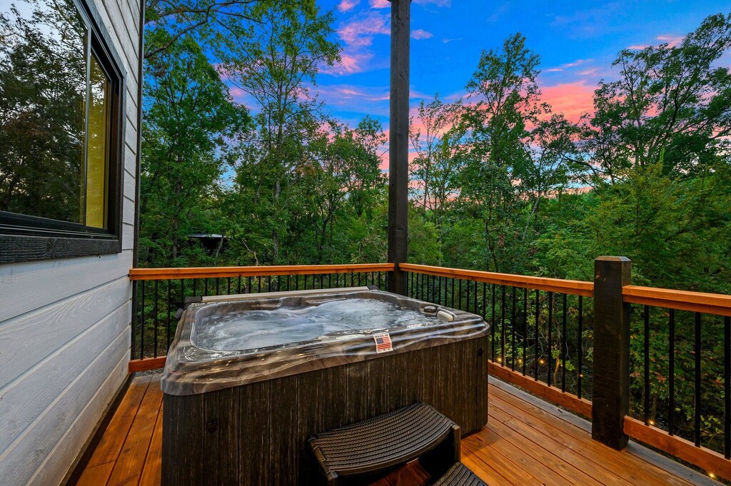 Hot tub with a great view!