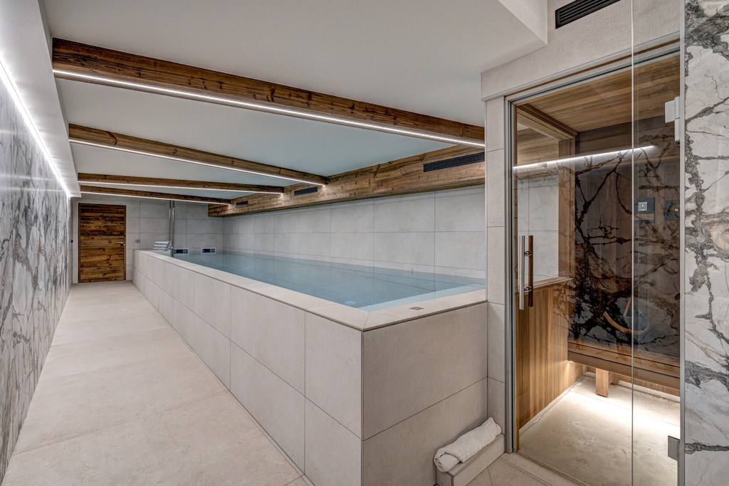 Indoor swimming pool and sauna