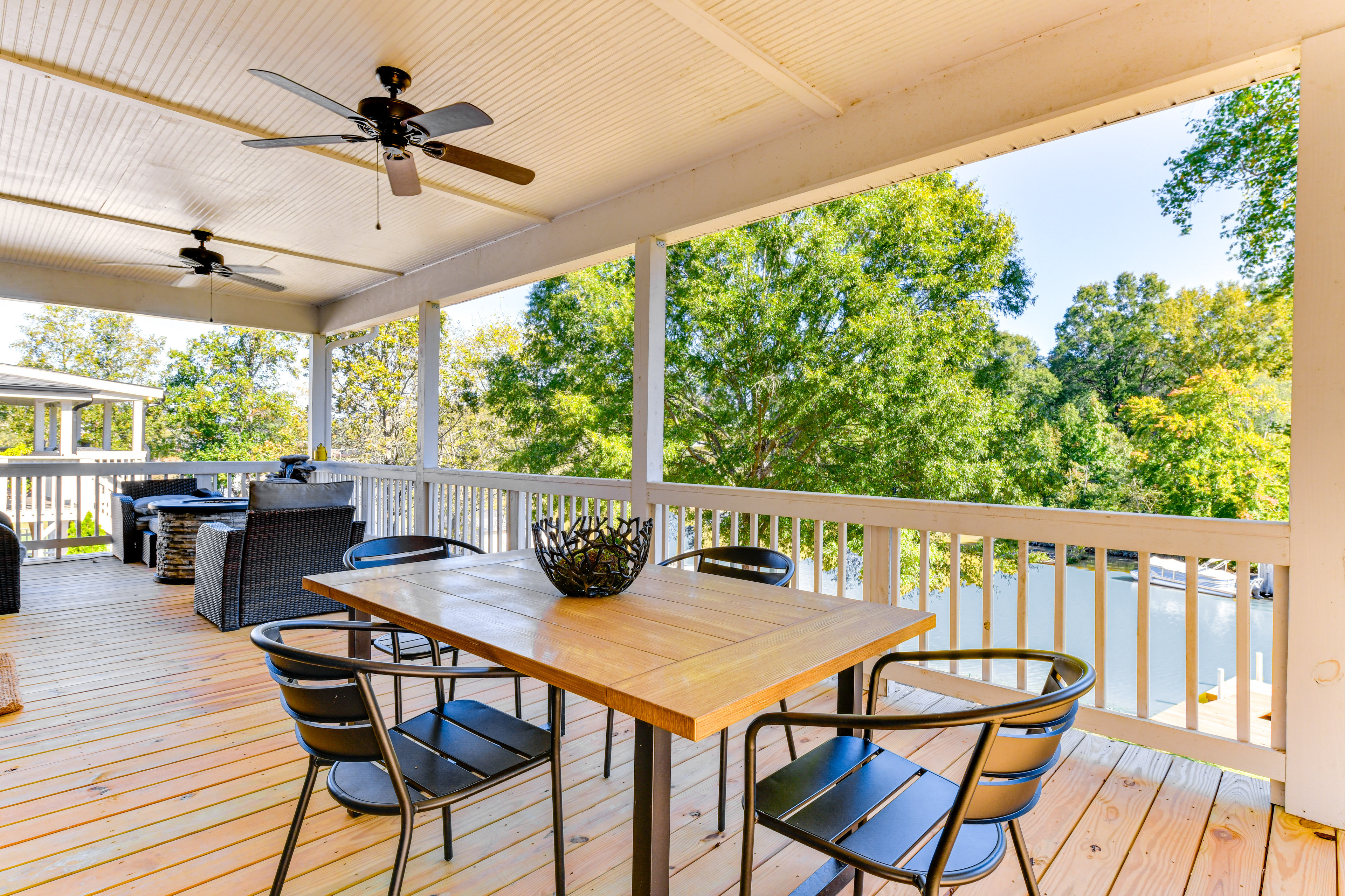 Property Image 1 - Dock + Fire Pit: Waterfront Lake Hickory Retreat!