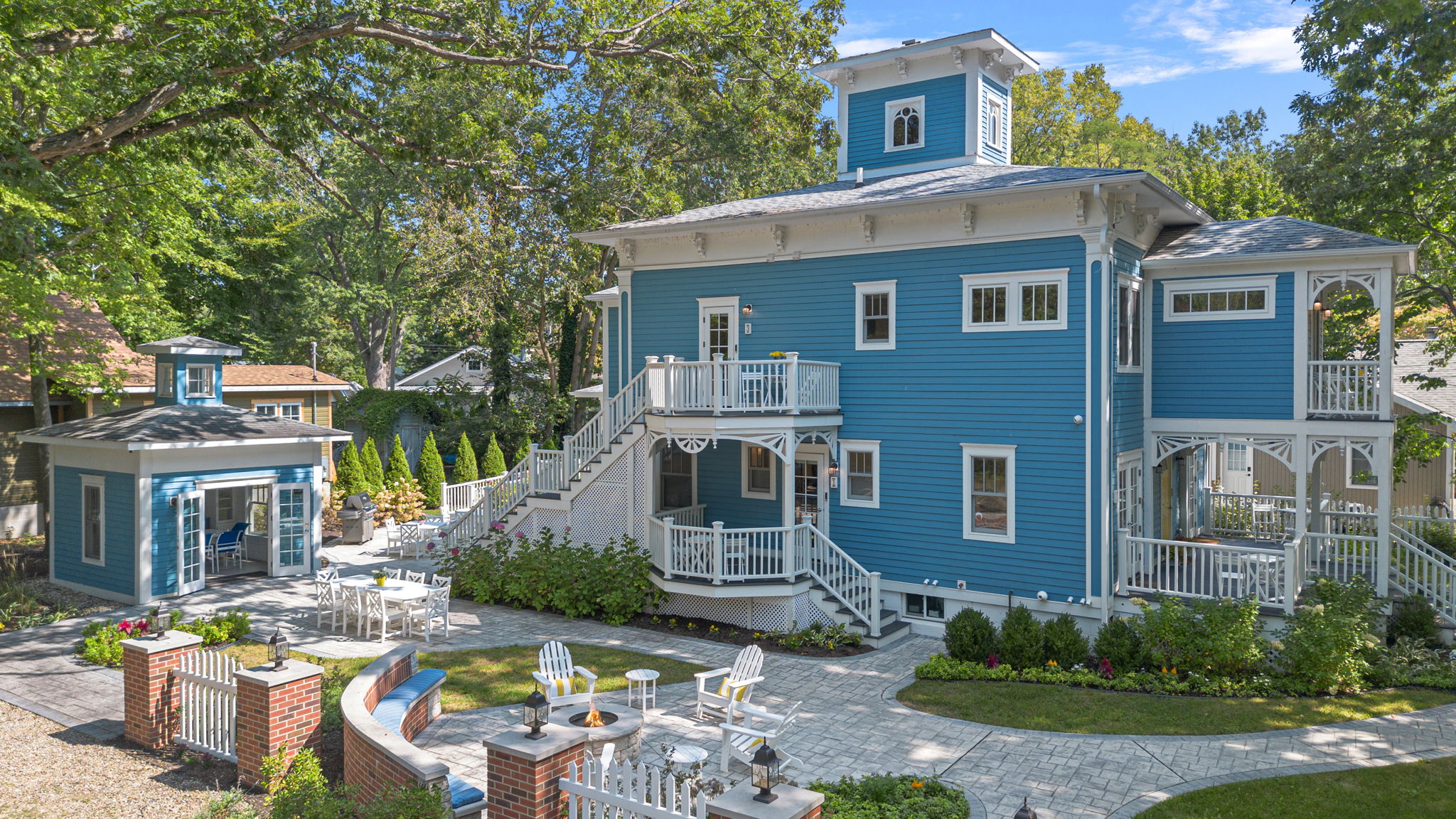 Porches, patios, and plenty of spots to sip your coffee and admire the view.