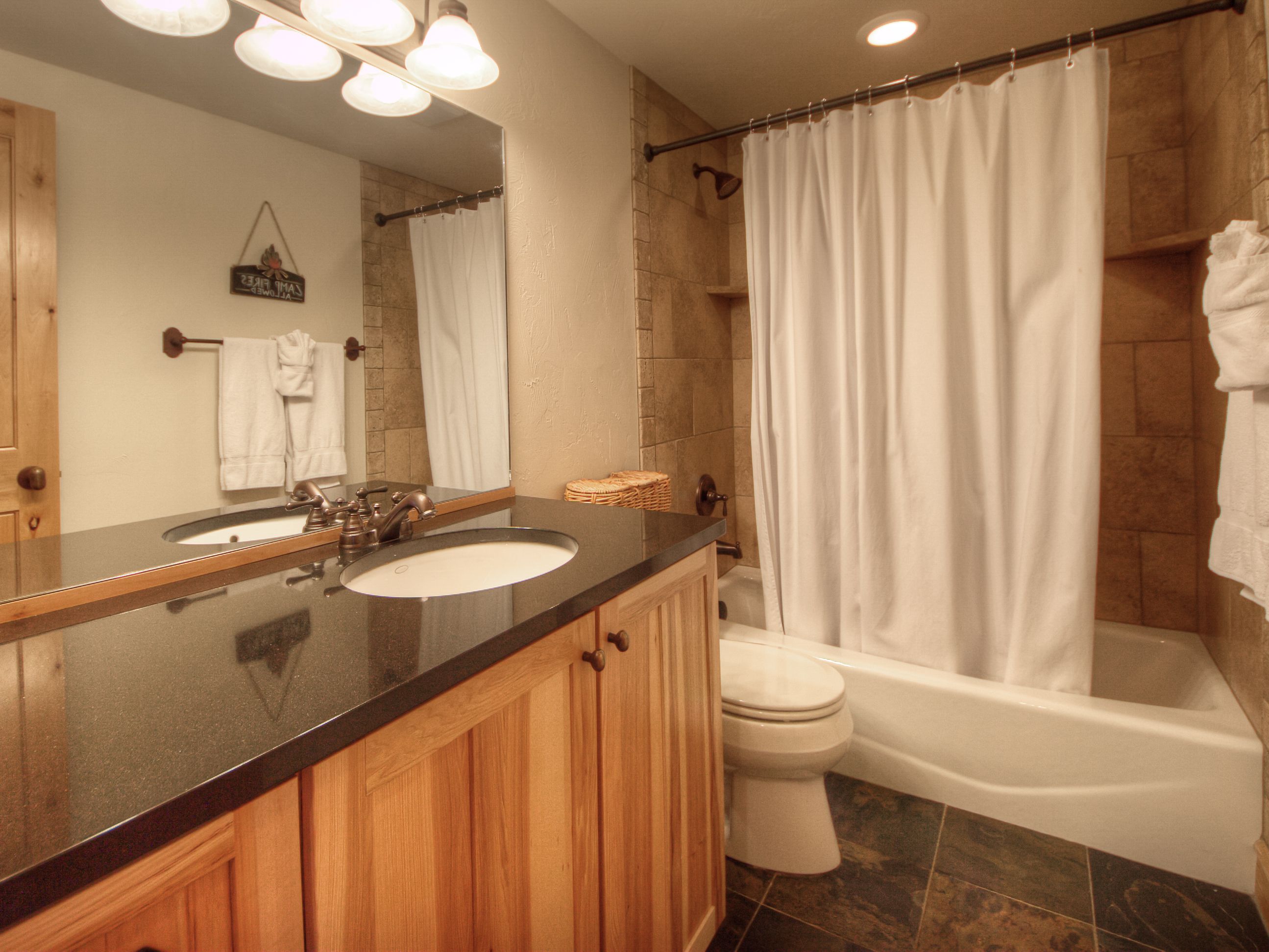 Powder Ridge Cabins, 13 Rosebud, Guest Bathroom.