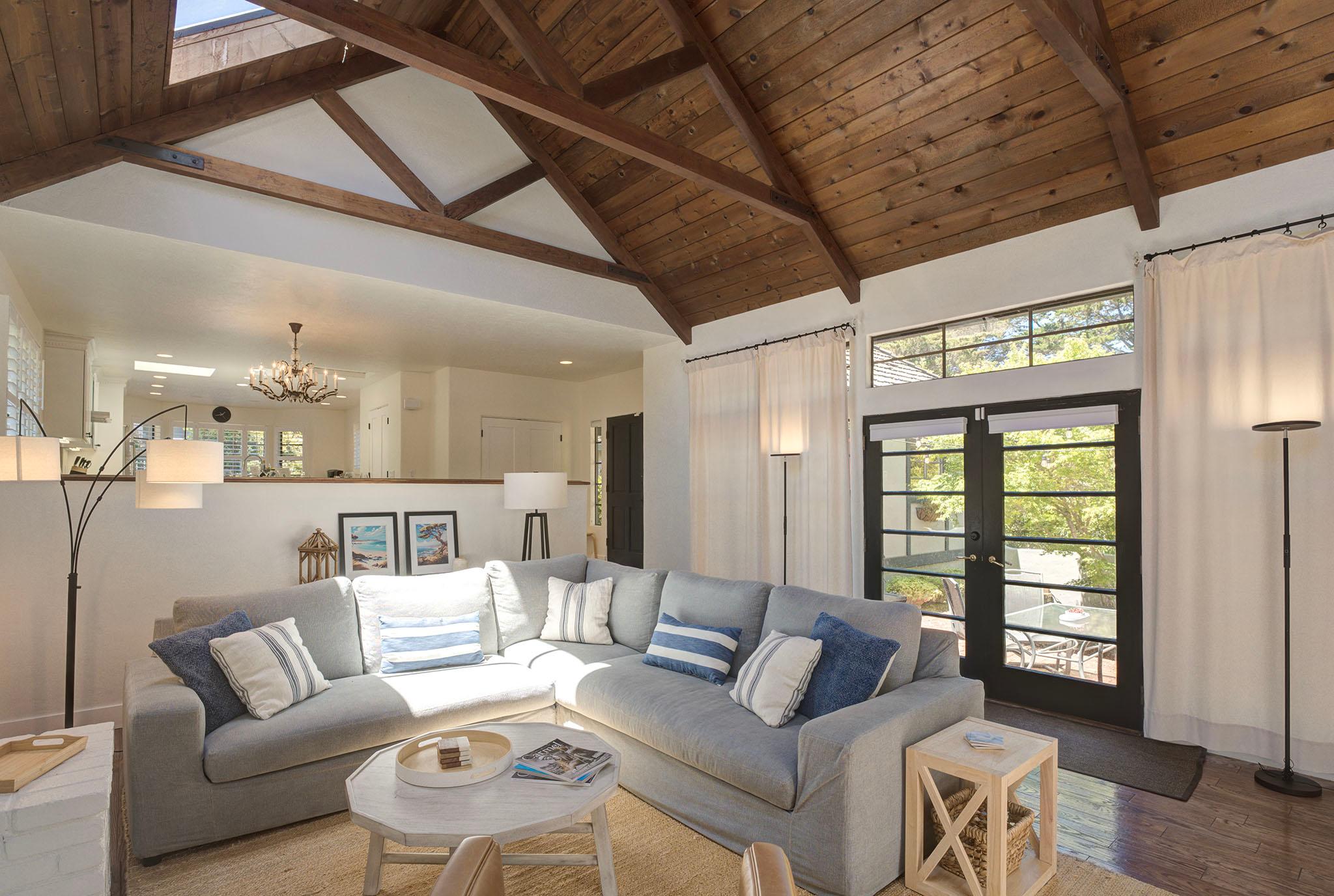 Living Room with Gas Fireplace and TV