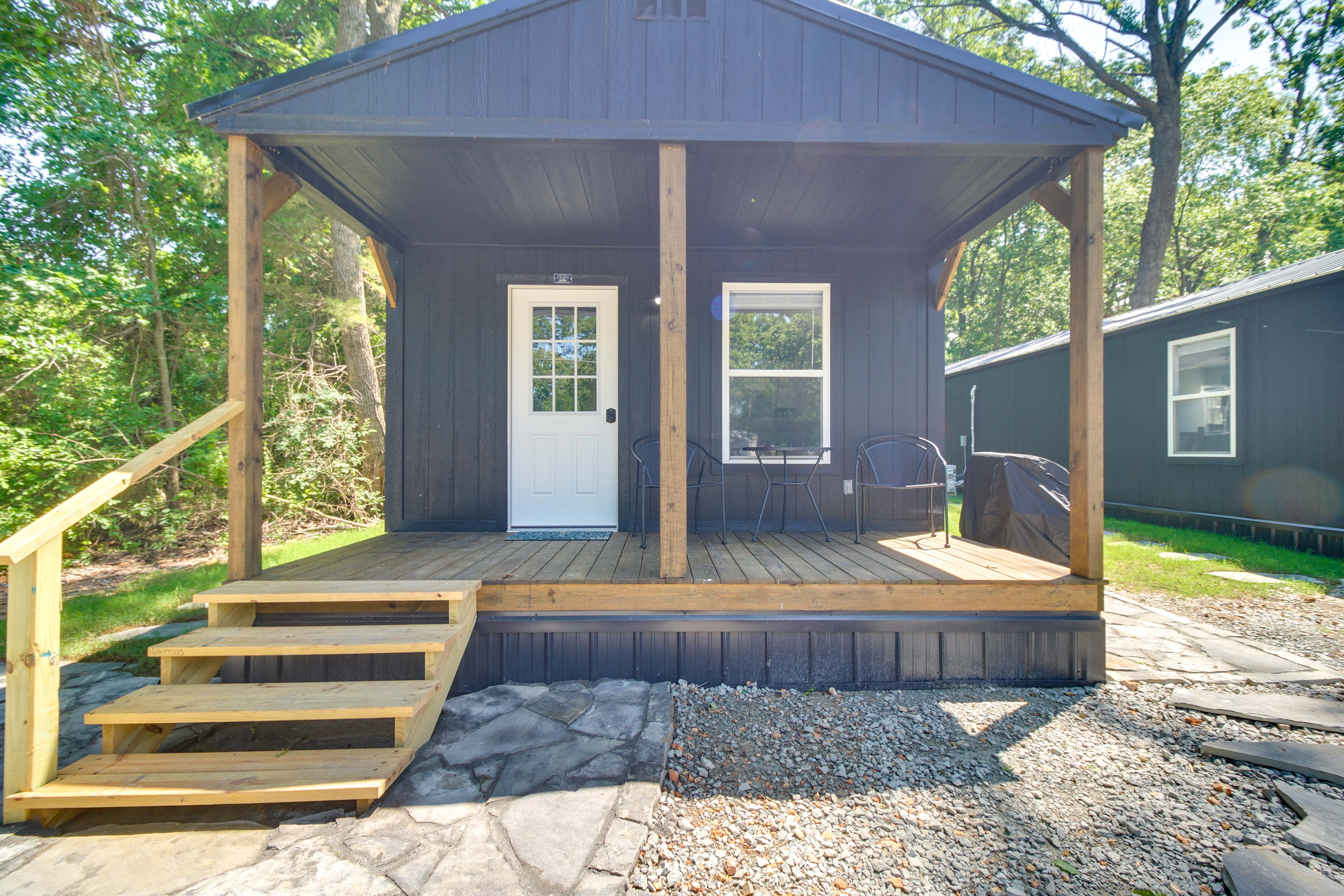 Property Image 1 - Grove Cabin w/ Shared Fire Pit - Close to Lake!