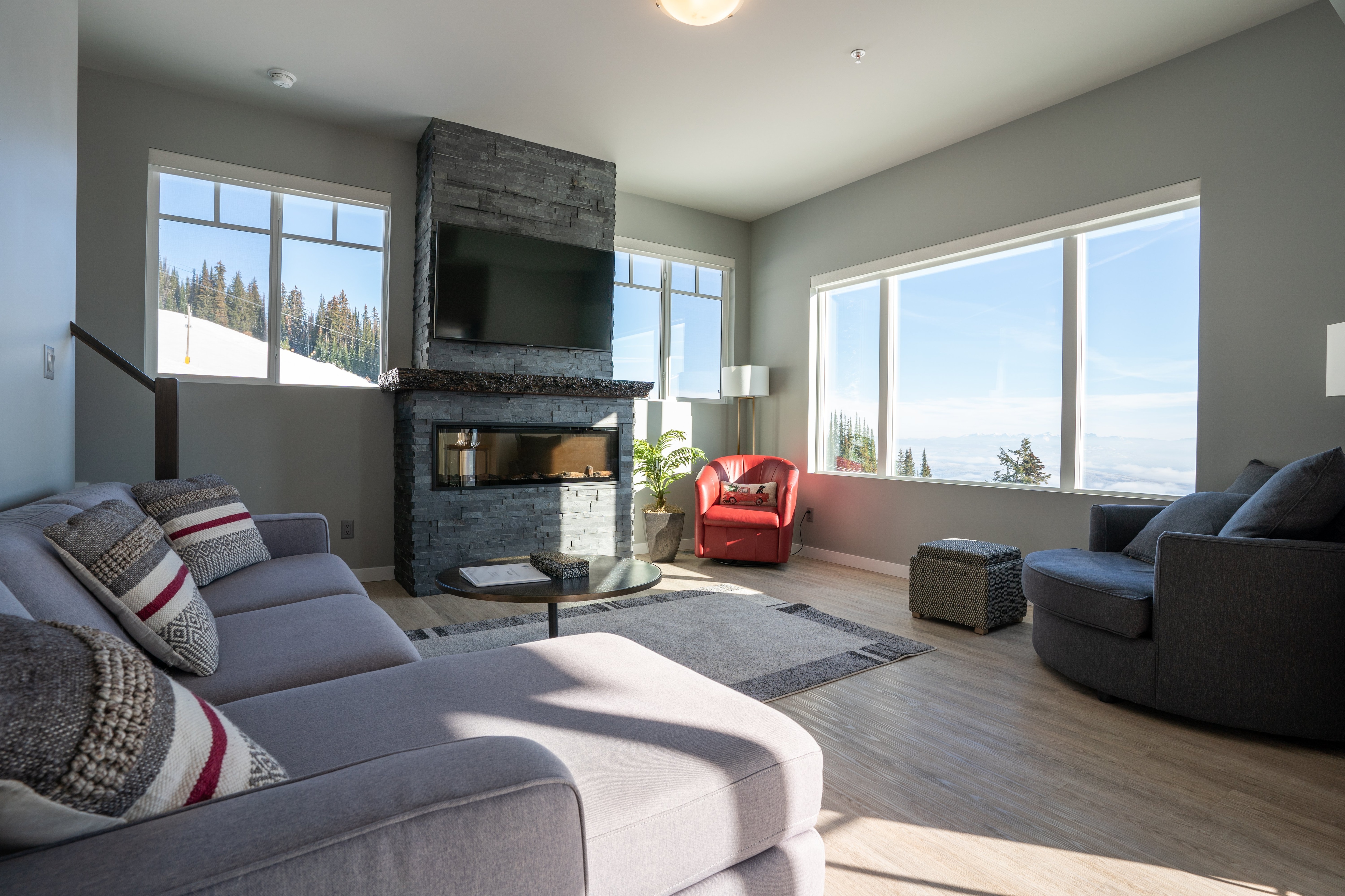 Features beautiful views of the gondola and Silver Star's village.