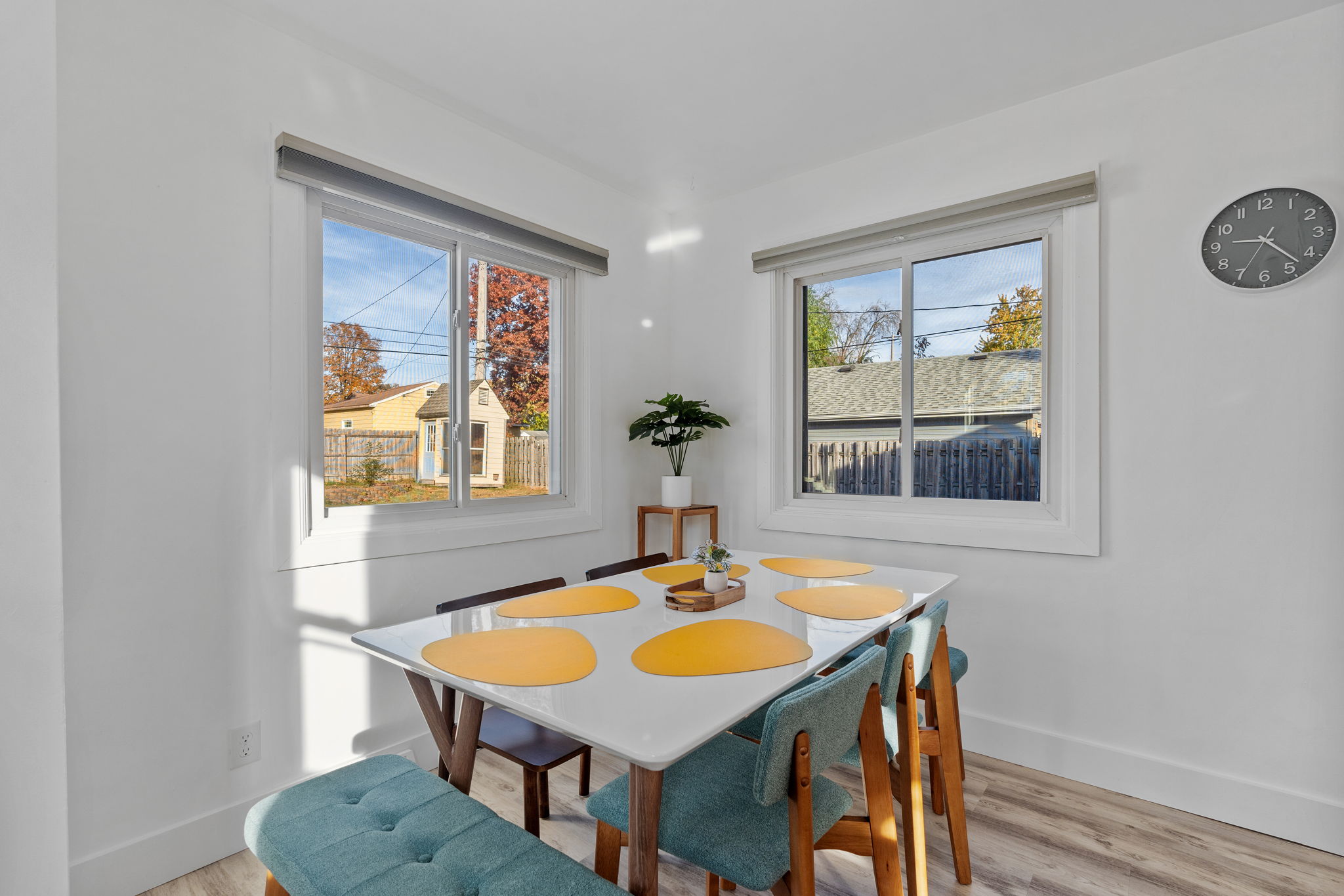 This adorable dining room seats 6