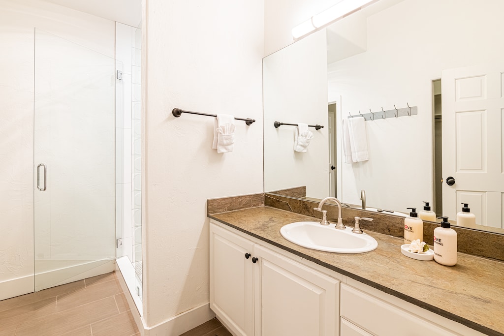 Lower Level 3 Bedroom 5 Private Bath with a Shower