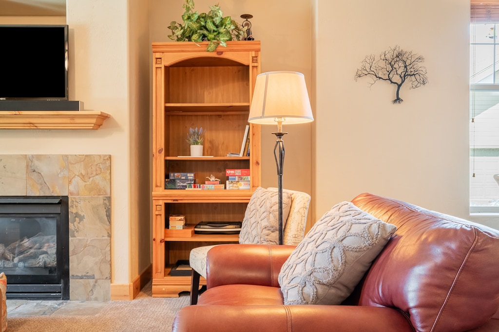 Two wood bookshelves