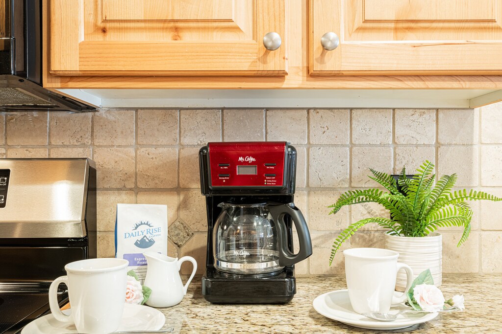 Includes drip coffee maker