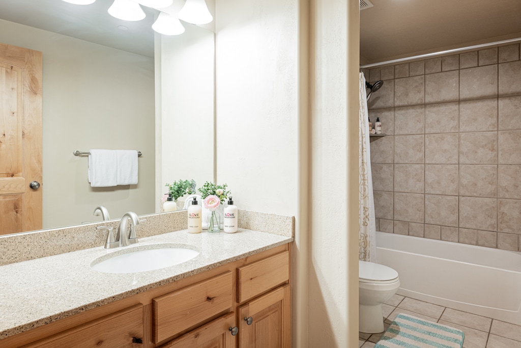 An single sink vanity