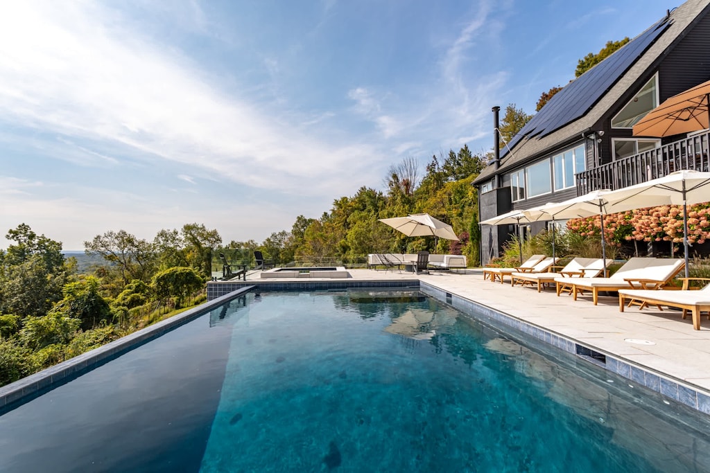 The pool is available during the summer season only. Please inquire regarding opening and closing dates.