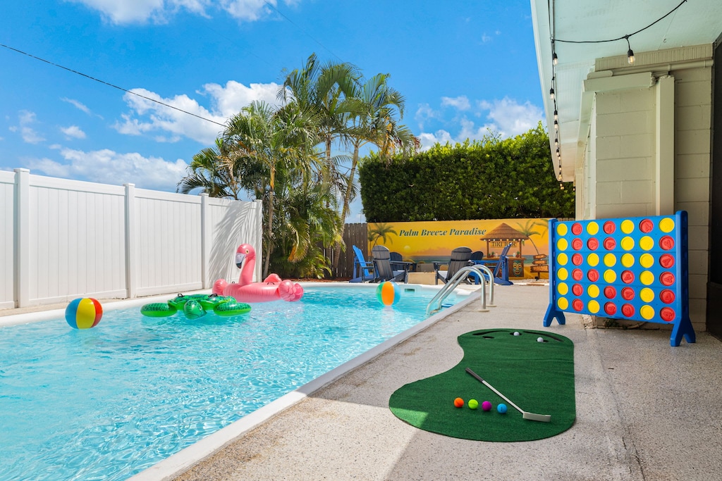 Backyard fun awaits – private pool, games, and plenty of sunshine!