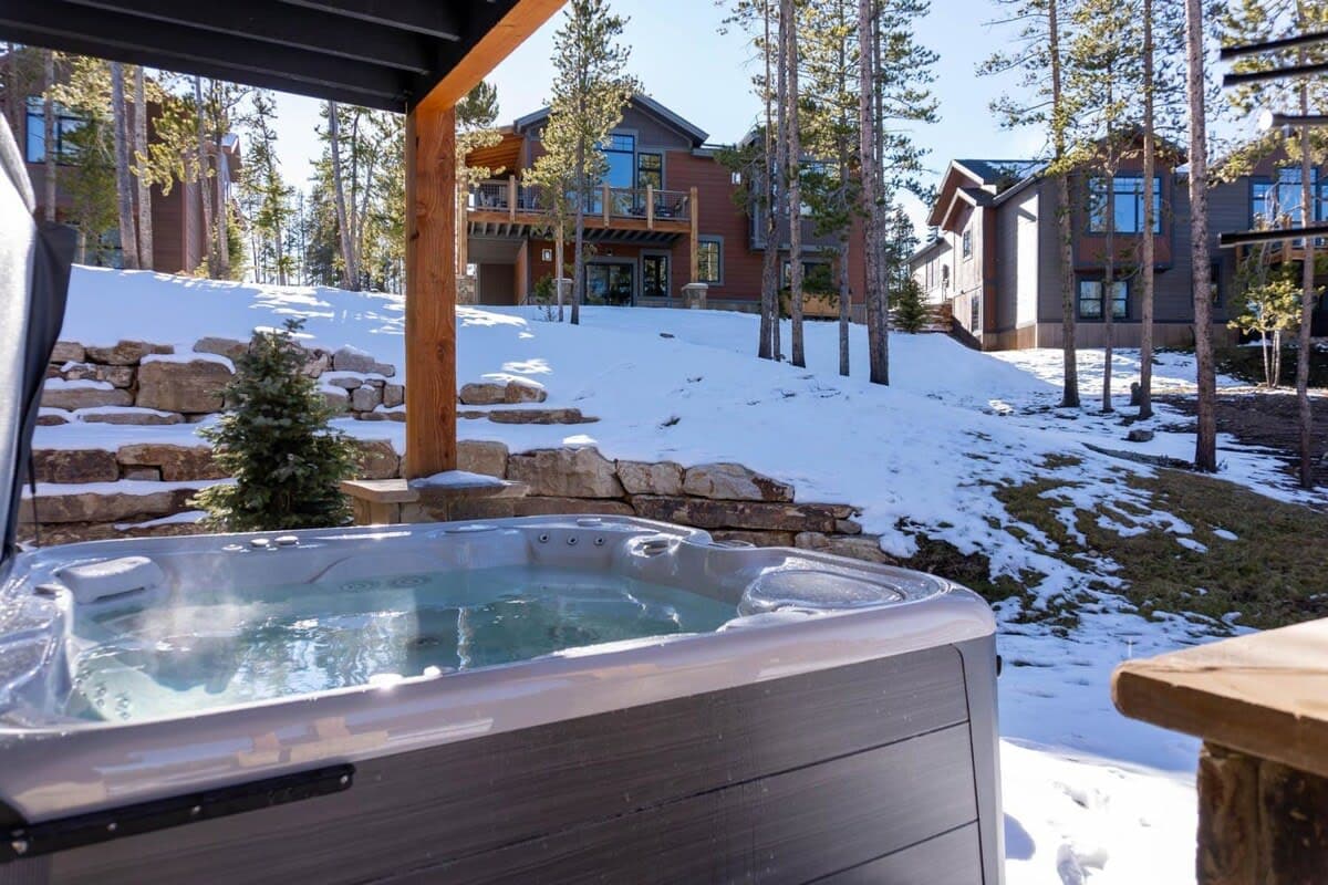 Enjoy relaxing in the private hot tub while you take in the views over the Tenmile Range and surrounding nature.