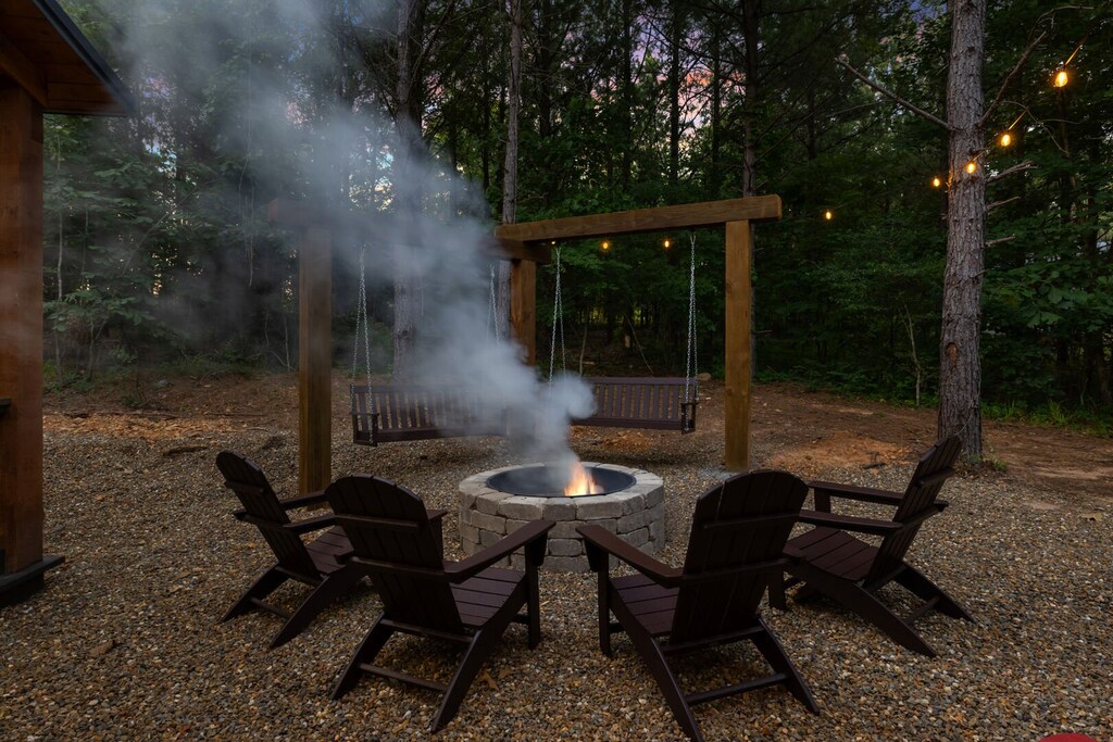 Fire pit with seating for 4
