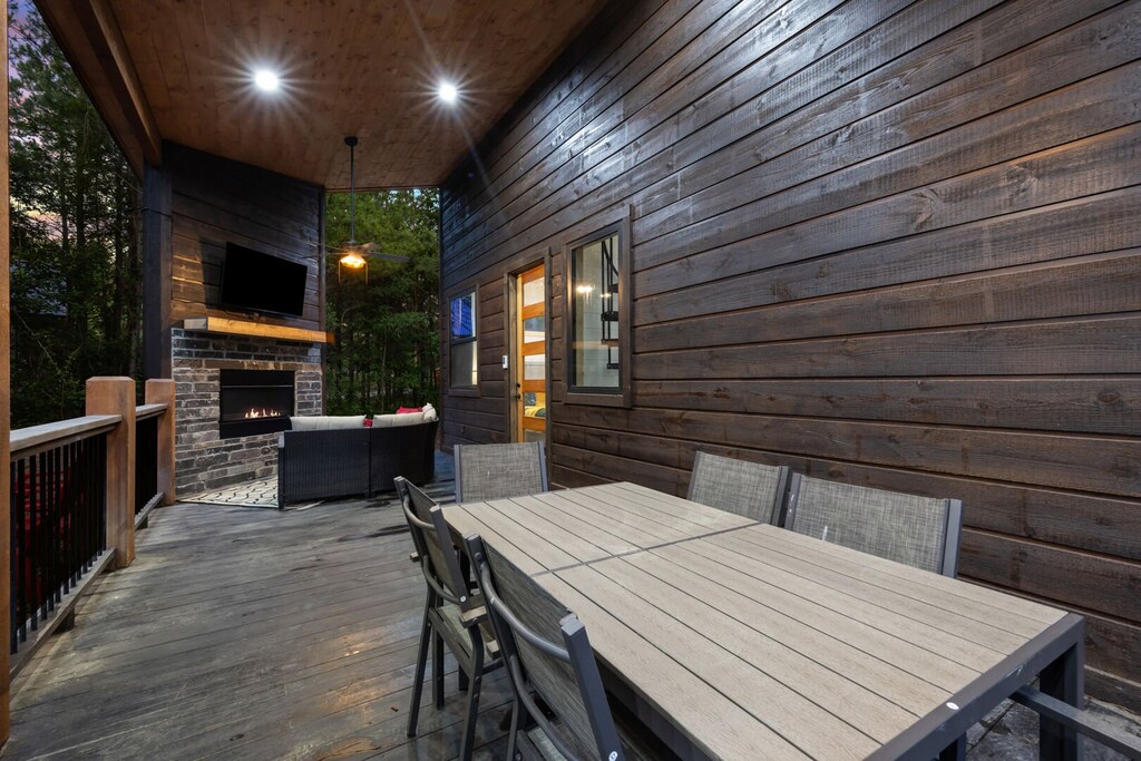 Nice dining table outside