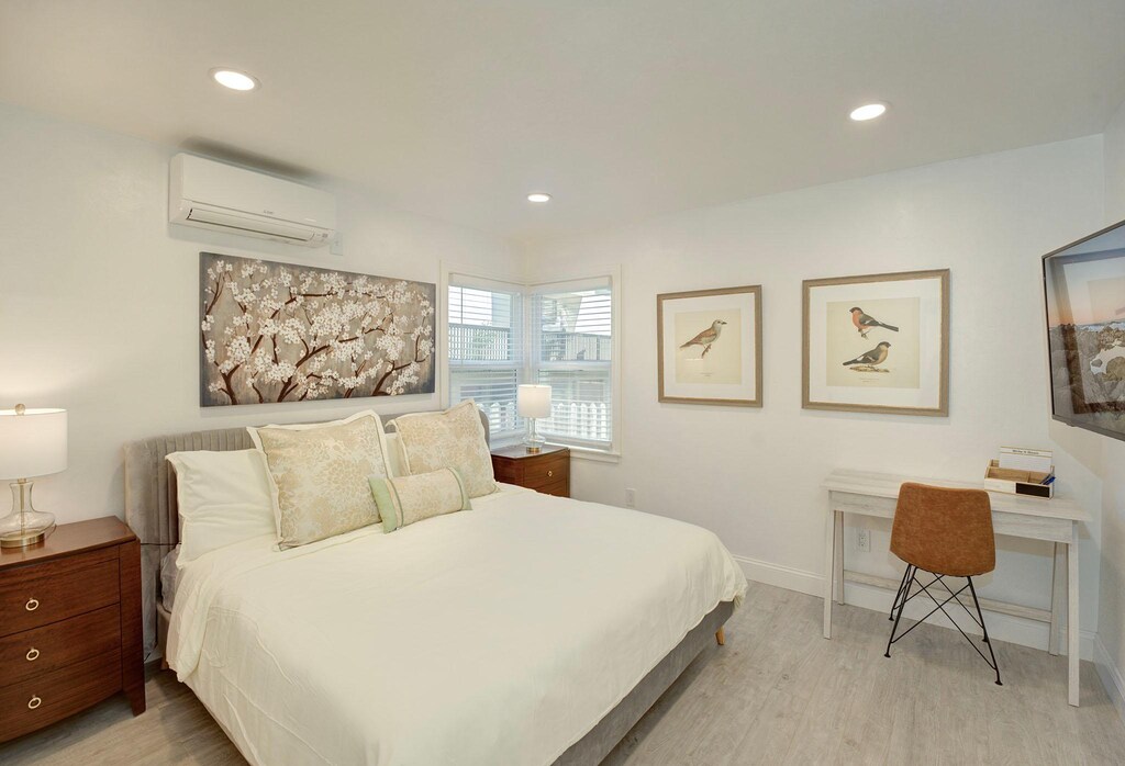Bedroom #1 - King Bed, Mini Split Heating/Cooling Unit