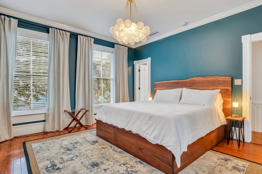 This is the first bedroom- King size bed!