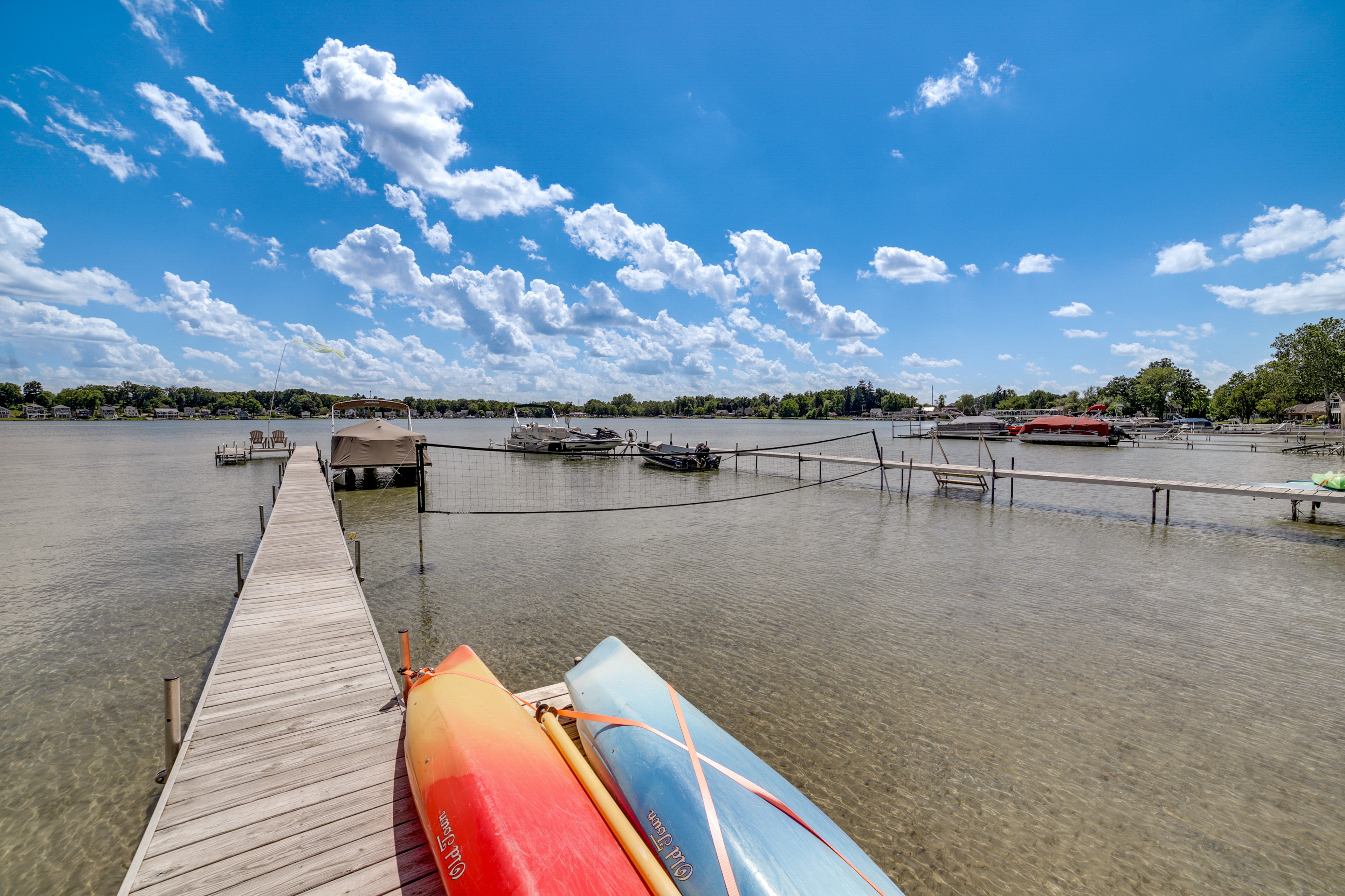 Waterfront ‘Clarklake Escape’ - Deck, Dock & Views