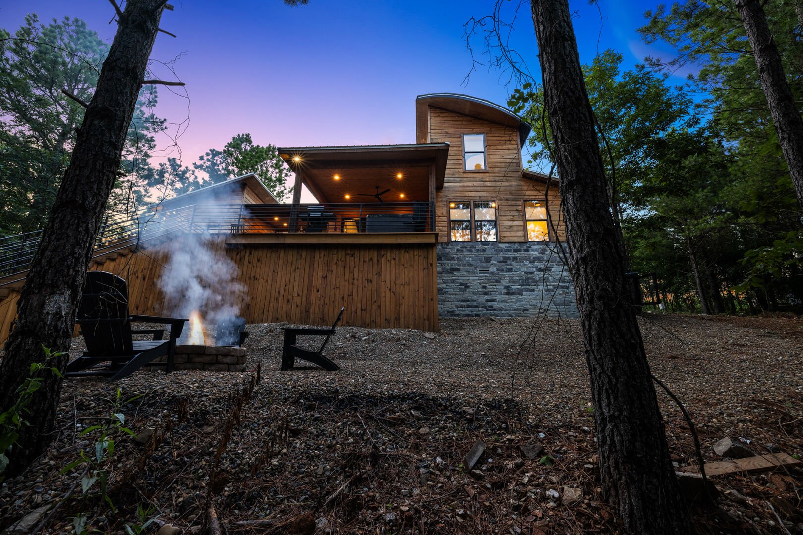 Fire pit with a pretty view!