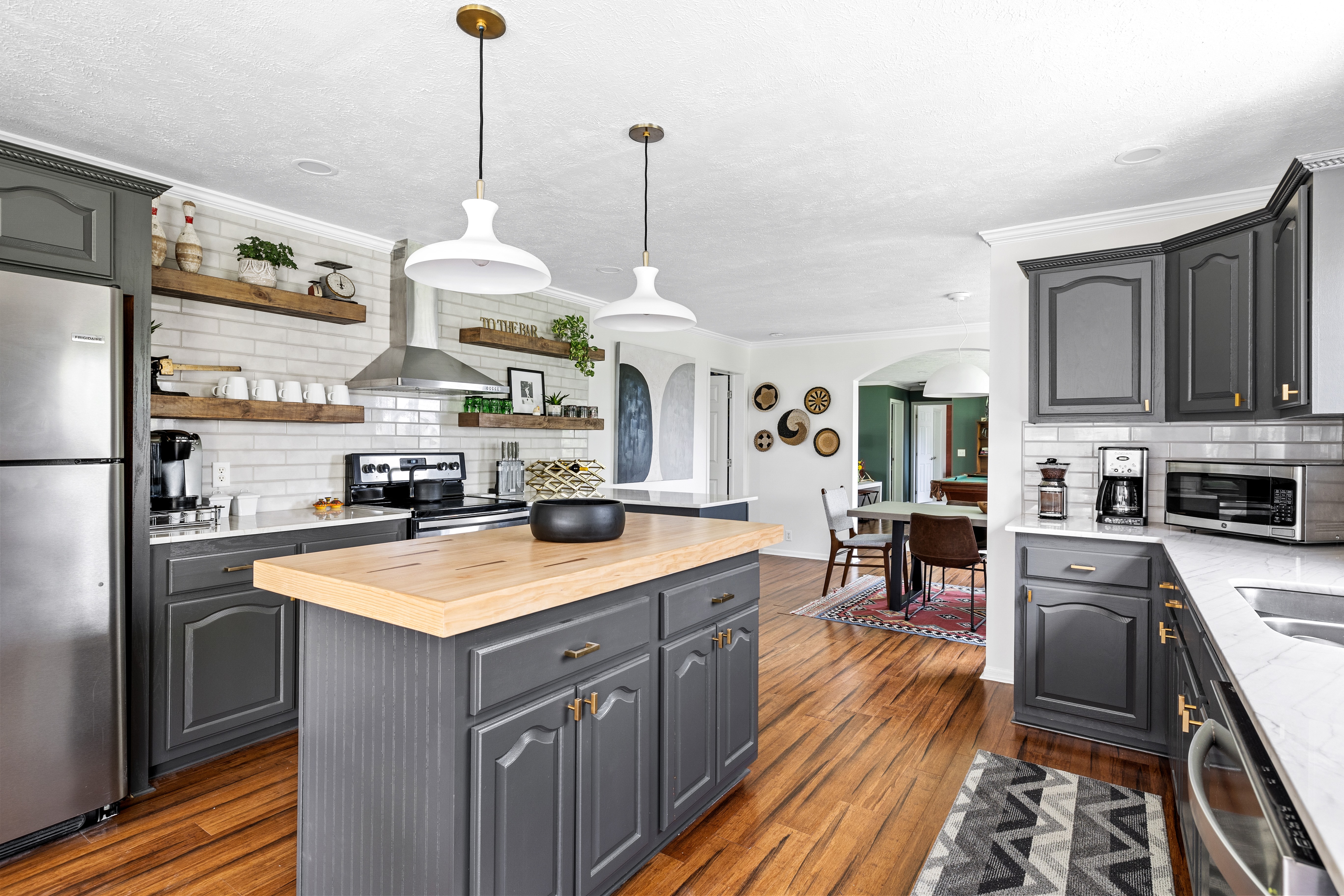 Savor a home-cooked meal in the sleek and modern kitchen.