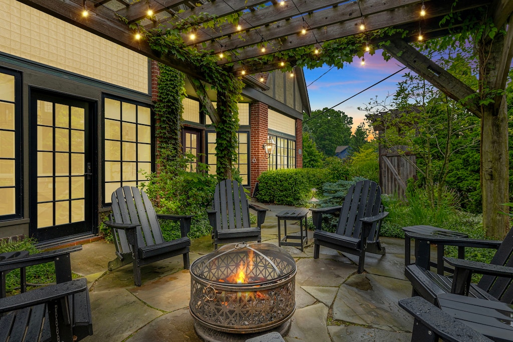 Another perfect outdoor space at The Black Door Bungalow - the beautiful fire pit area.