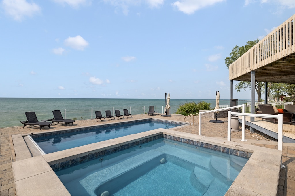 Where the pool meets the ocean.