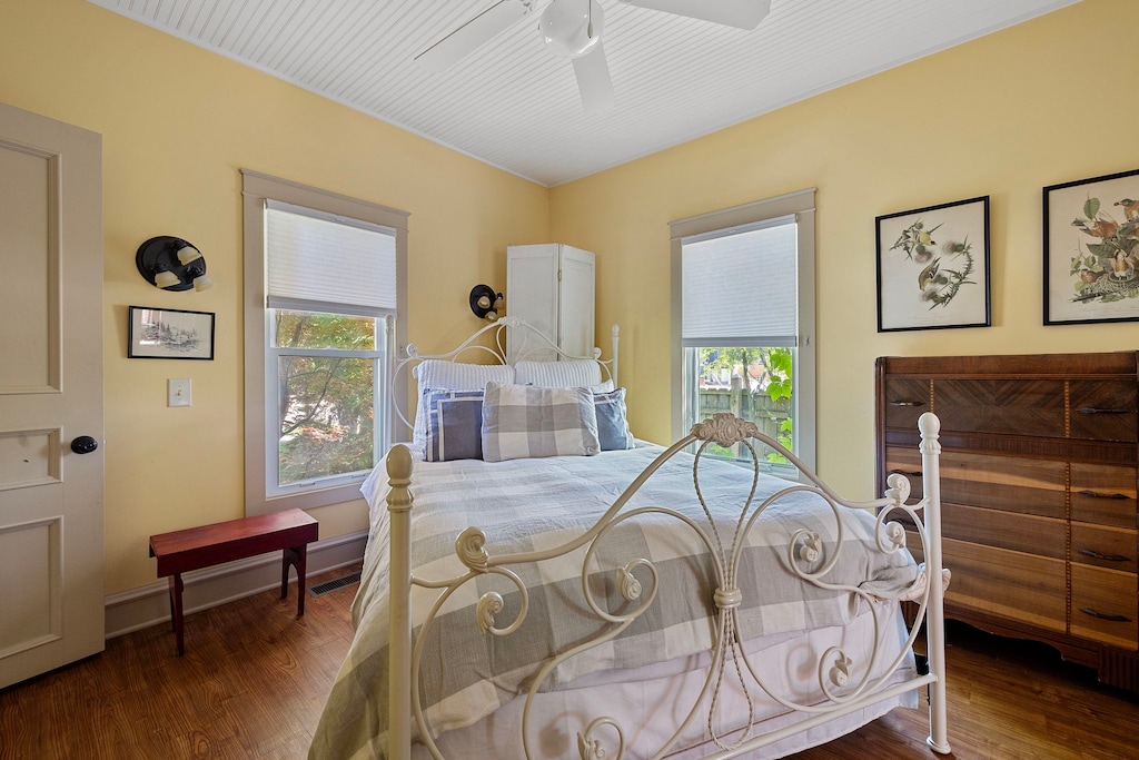 Bedroom 1 is on the main level & has a queen-size bed.