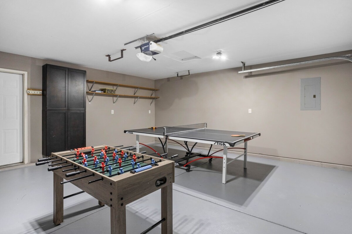 Enjoy some friendly competition with our foosball and pingpong tables.