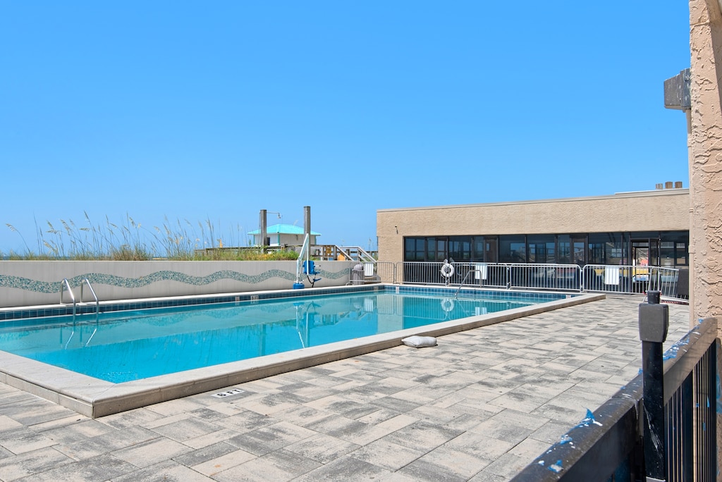 Step out to the pool