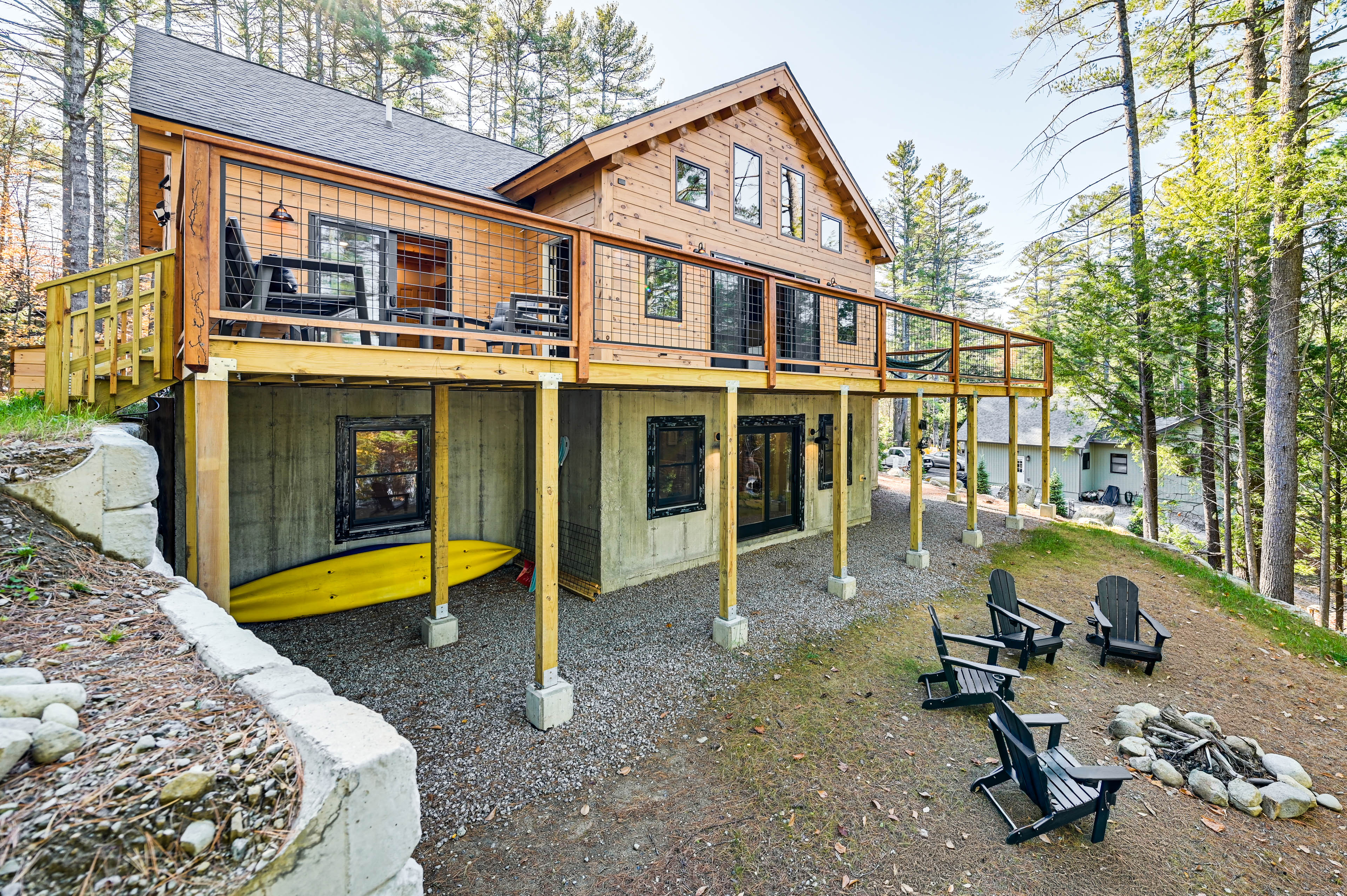 Property Image 2 - Loon Lake View: Newly Built Log Cabin w/ Fire Pit!