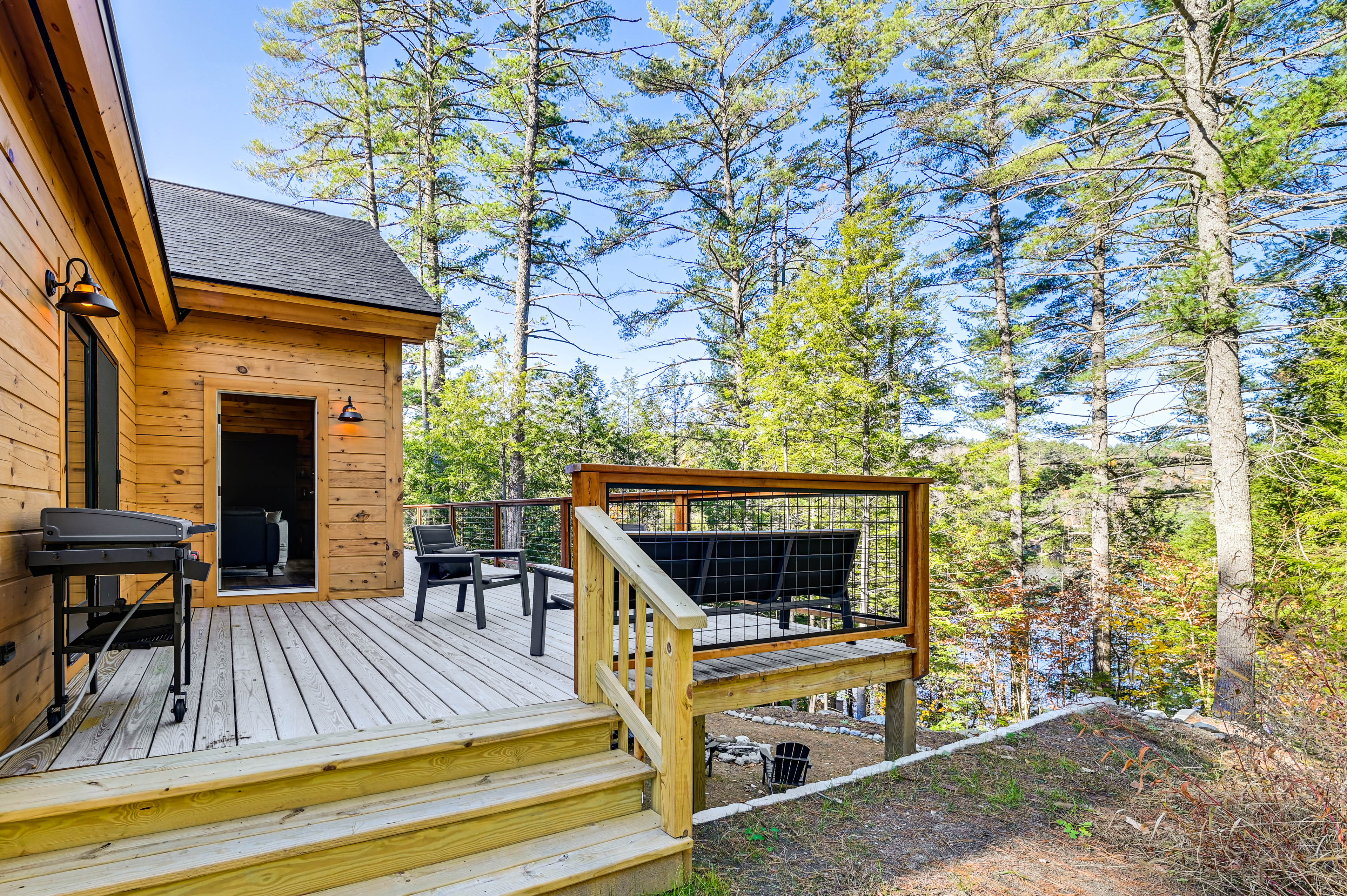 Property Image 1 - Loon Lake View: Newly Built Log Cabin w/ Fire Pit!