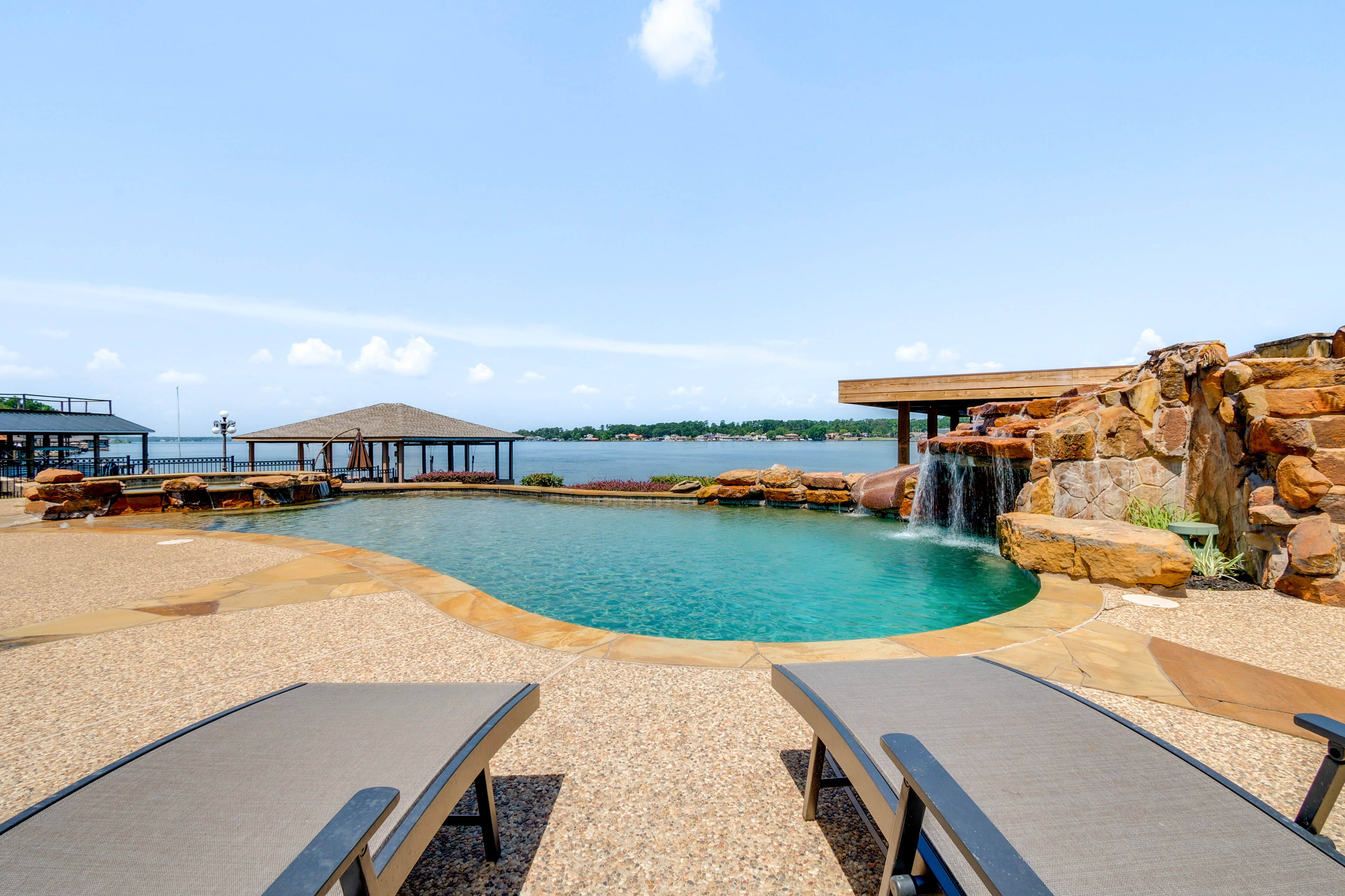 Property Image 1 - Conroe Lake House: Luxe Pool, Private Dock & Games