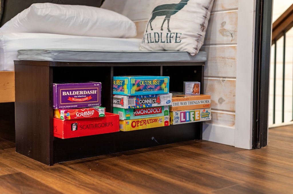 Board games so you're the furthest thing from bored