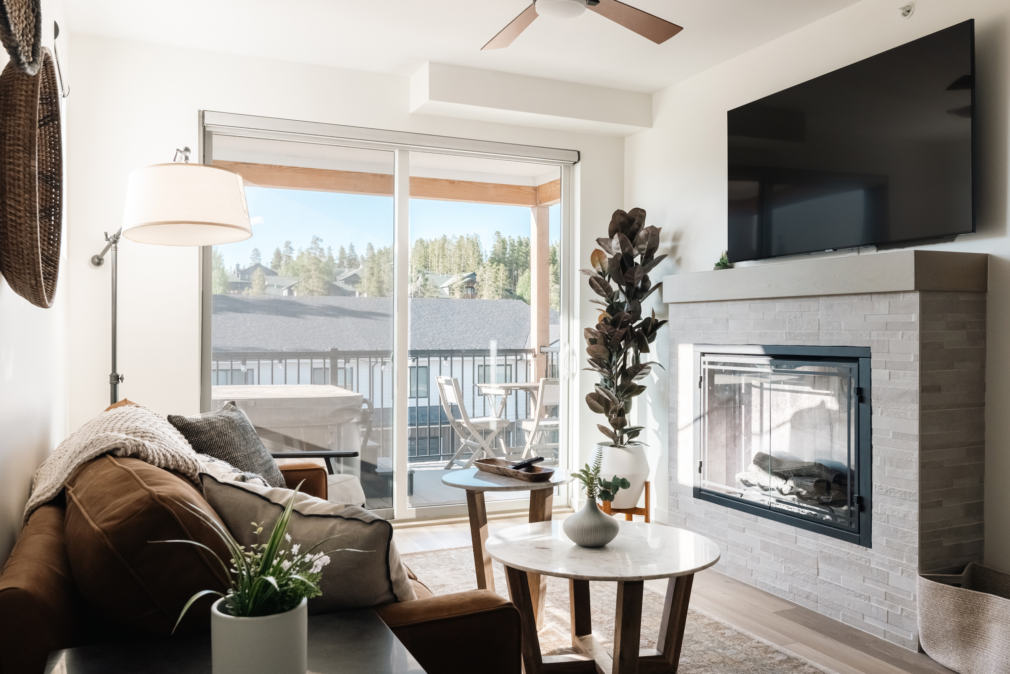 Living area with flatscreen TV