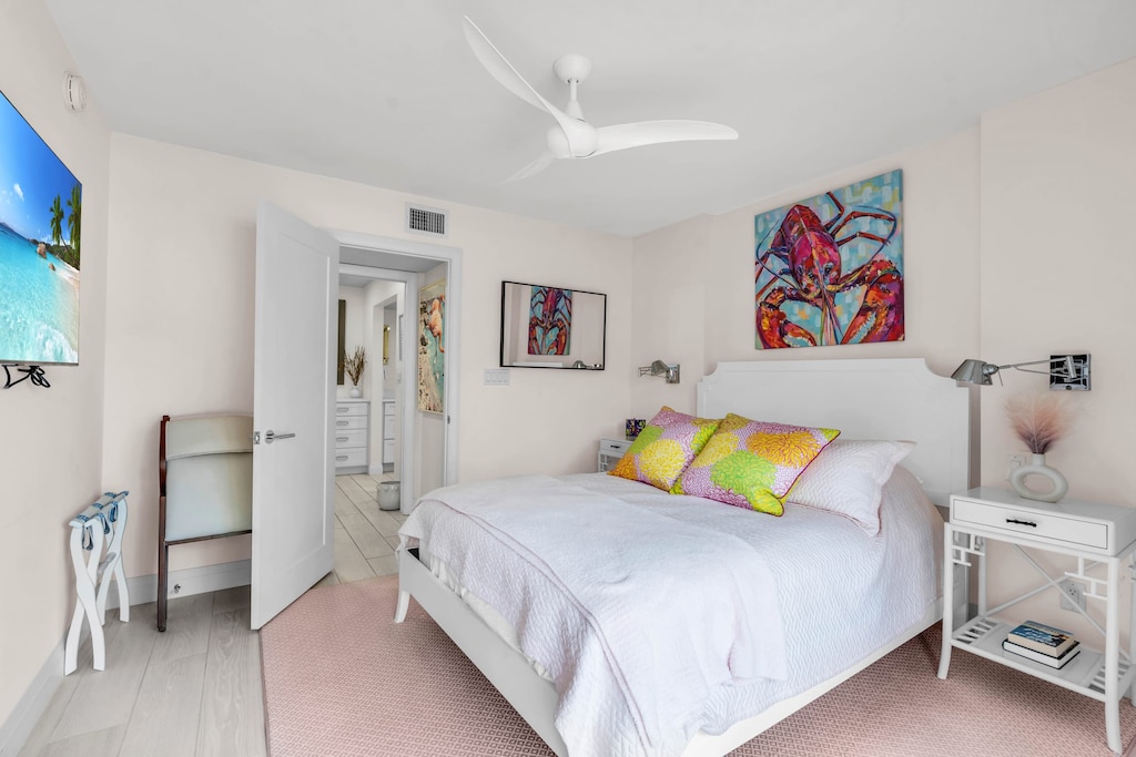 The main bedroom suite is luxurious and super cozy